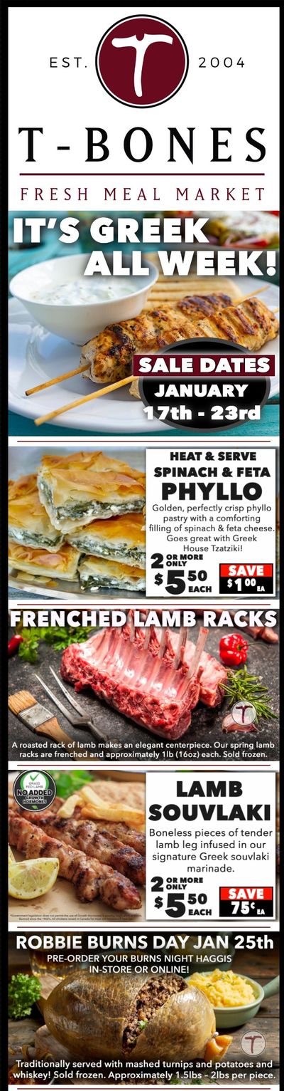 T-Bone's Flyer January 17 to 23