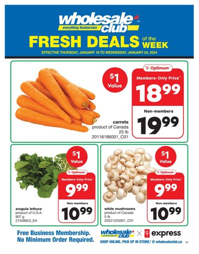 Wholesale Club (ON) Fresh Deals of the Week Flyer January 18 to 24