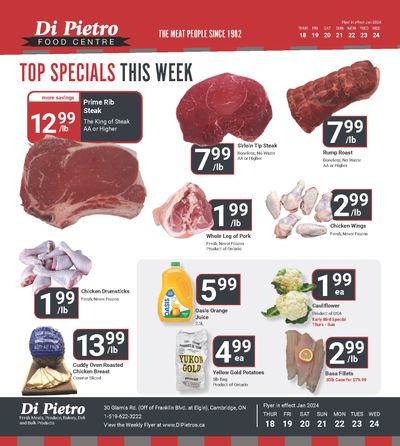 Di Pietro Food Centre Flyer January 18 to 24