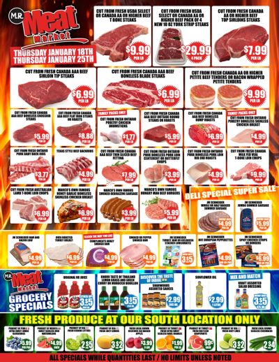 M.R. Meat Market Flyer January 18 to 25