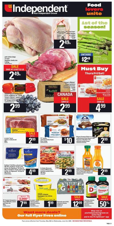 Independent Grocer (ON) Flyer May 28 to June 3
