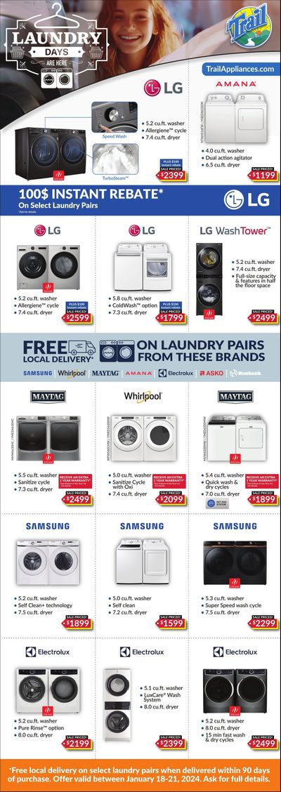 Trail Appliances (AB & SK) Flyer January 18 to 21