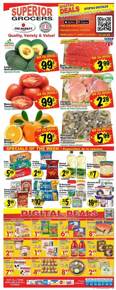 Superior Grocers (CA) Weekly Ad Flyer Specials January 17 to January 23, 2024