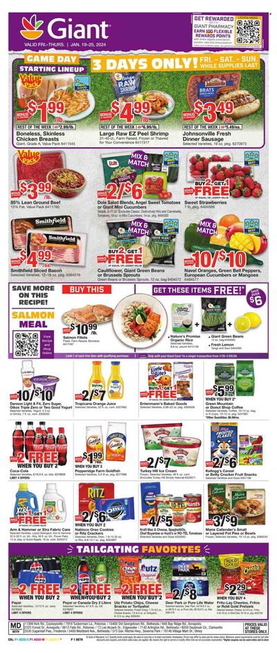 Giant Food (DE, MD, VA) Weekly Ad Flyer Specials January 19 to January 25, 2024