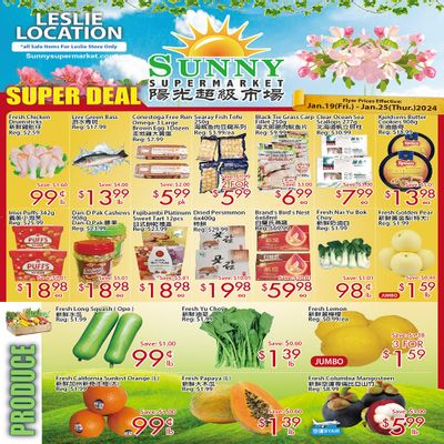 Sunny Supermarket (Leslie) Flyer January 19 to 25