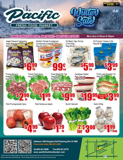 Pacific Fresh Food Market (Pickering) Flyer January 19 to 25