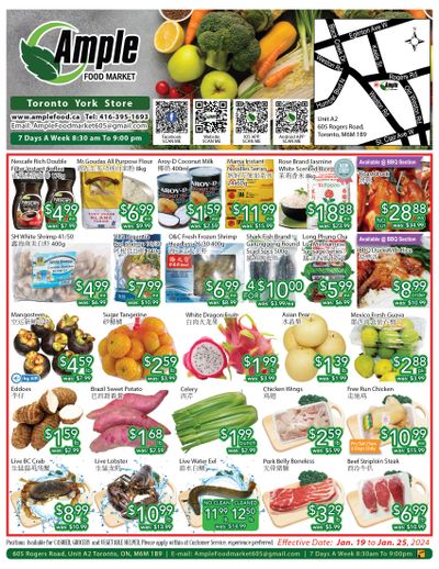 Ample Food Market (North York) Flyer January 19 to 25