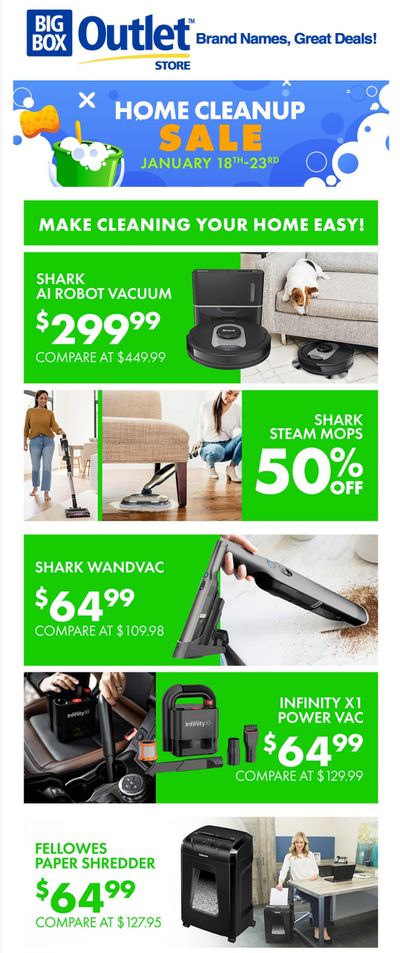 Big Box Outlet Store Flyer January 18 to 23