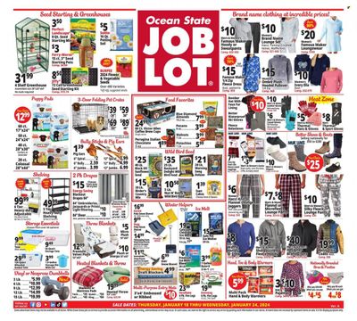 Ocean State Job Lot (CT, MA, ME, NH, NJ, NY, RI, VT) Weekly Ad Flyer Specials January 18 to January 24, 2024