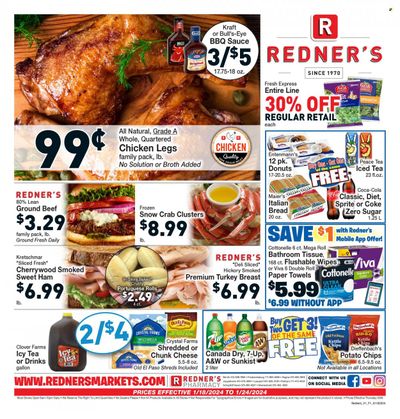 Redner's Markets (DE, MD, PA) Weekly Ad Flyer Specials January 18 to January 24, 2024
