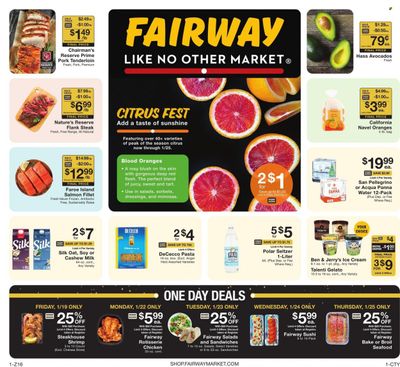 Fairway Market (CT, NJ, NY) Weekly Ad Flyer Specials January 19 to January 25, 2024