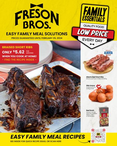 Freson Bros. Family Essentials Flyer January 19 to February 29