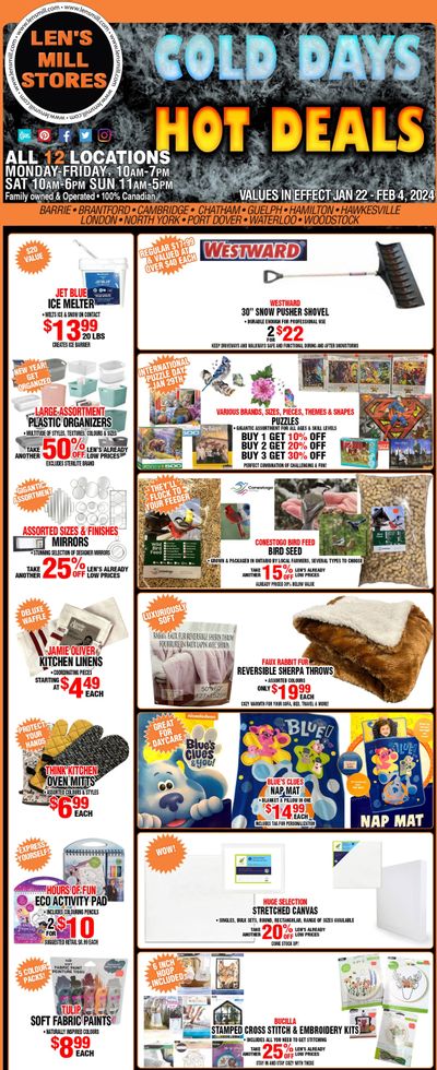 Len's Mill Stores Flyer January 22 to February 4