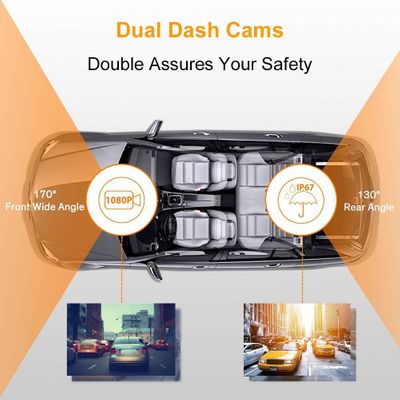Dash Cams For Cars Front and Rear Full HD 1080P Backup Car Camera, Claoner Dual Dash Cam with Night Vision on Sale for  $ 69.99 (Save $ 60.00) at Amazon Canada