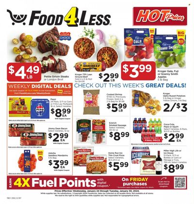 Food 4 Less (IN) Weekly Ad Flyer Specials January 24 to January 30, 2024