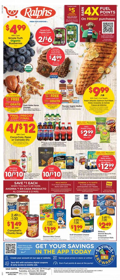 Ralphs (CA) Weekly Ad Flyer Specials January 24 to January 30, 2024