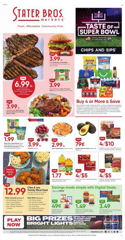 Stater Bros. (CA) Weekly Ad Flyer Specials January 24 to January 30, 2024