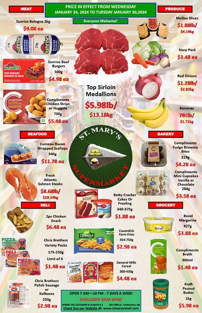 St. Mary's Supermarket Flyer January 24 to 30