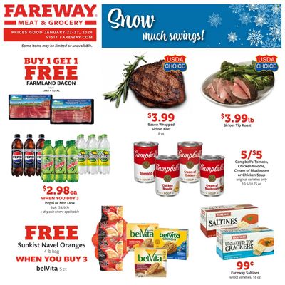 Fareway (IA) Weekly Ad Flyer Specials January 22 to January 27, 2024