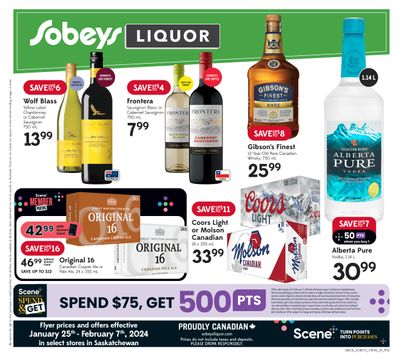 Sobeys (SK) Liquor Flyer January 25 to February 7