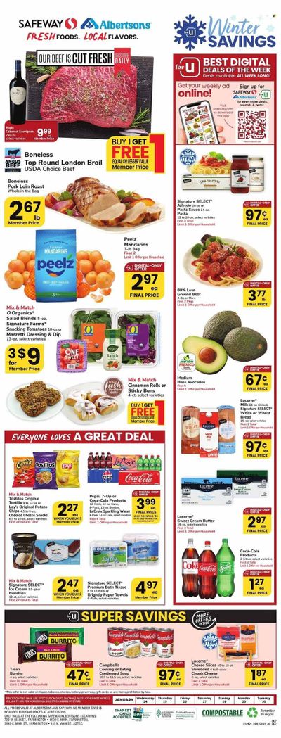 Safeway (NM) Weekly Ad Flyer Specials January 24 to January 30, 2024