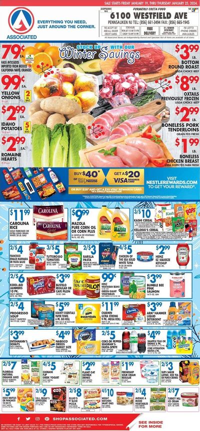 Associated Supermarkets (NY) Weekly Ad Flyer Specials January 19 to January 25, 2024