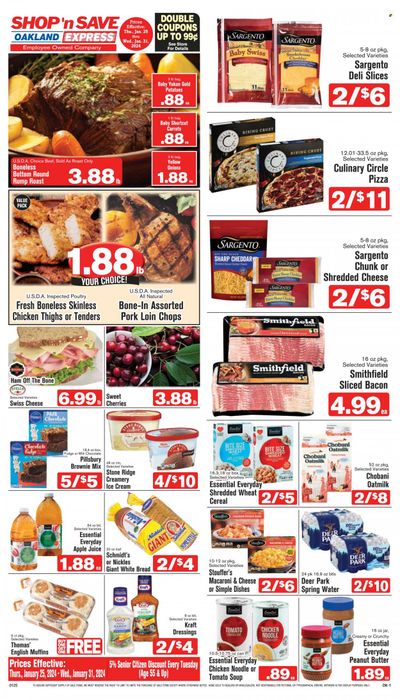 Shop ‘n Save Express (MD, PA, WV) Weekly Ad Flyer Specials January 25 to January 31, 2024