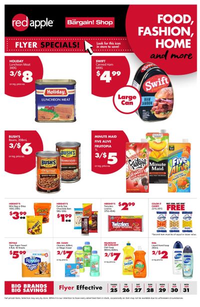The Bargain Shop & Red Apple Stores Flyer January 25 to 31