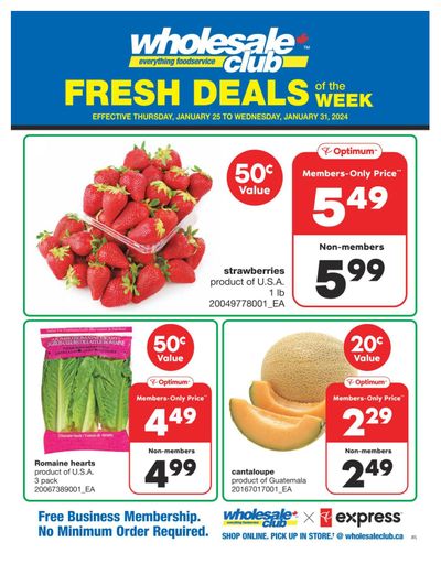 Wholesale Club (QC) Fresh Deals of the Week Flyer January 25 to 31