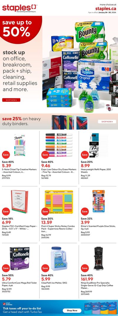Staples Flyer January 24 to 30