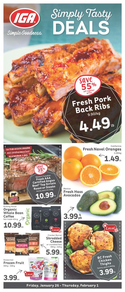 IGA Stores of BC Flyer January 26 to February 1