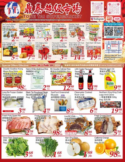 Tone Tai Supermarket Flyer January 26 to February 1