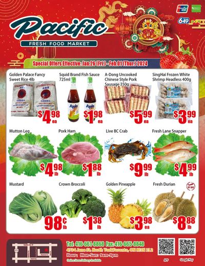 Pacific Fresh Food Market (North York) Flyer January 26 to February 1