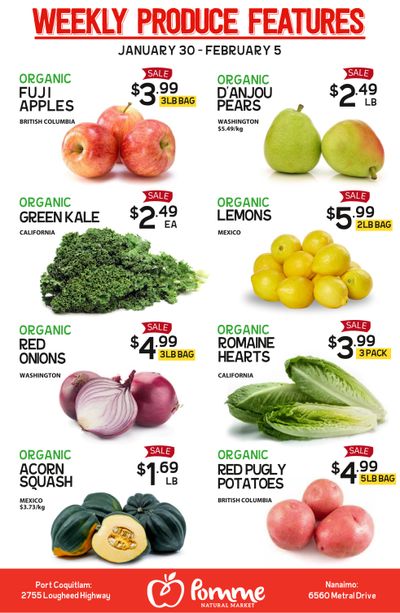 Pomme Natural Market Weekly Produce Flyer January 30 to February 5