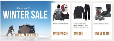 Cabela’s Canada: Winter Sale + Seasonal Clear-Out up to 65% off