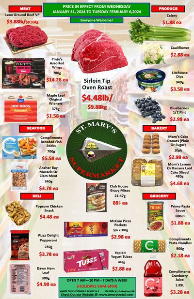 St. Mary's Supermarket Flyer January 31 to February 6