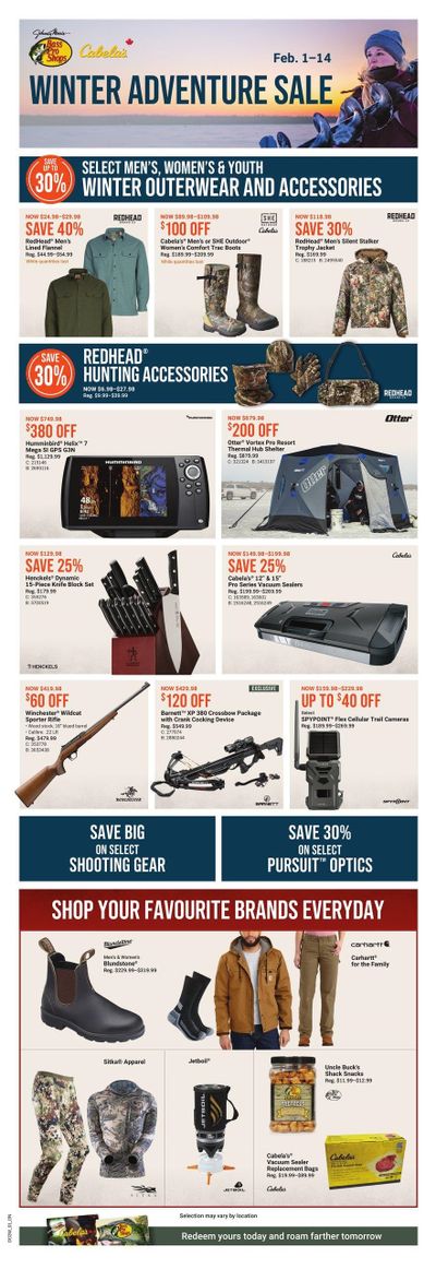 Cabela's Flyer February 1 to 14