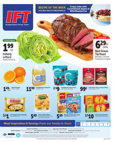 IFT Independent Food Town Flyer February 1 to 7
