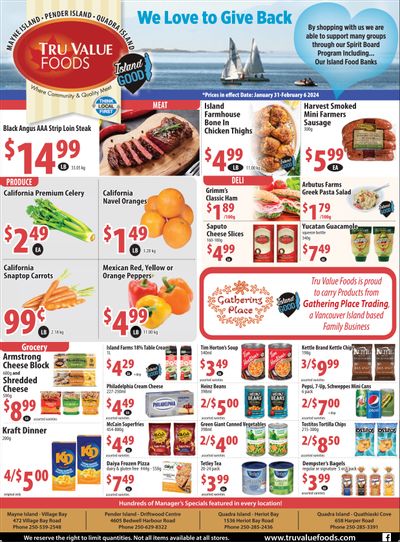 Tru Value Foods Flyer January 31 to February 6