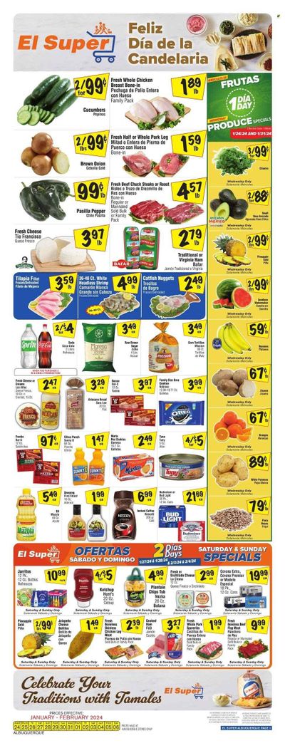 El Super (NM) Weekly Ad Flyer Specials January 24 to February 6, 2024