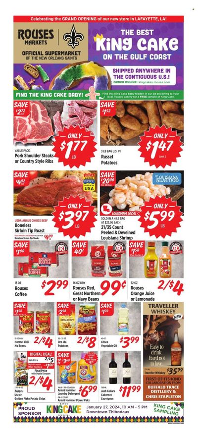 Rouses Markets (LA) Weekly Ad Flyer Specials January 24 to January 31, 2024