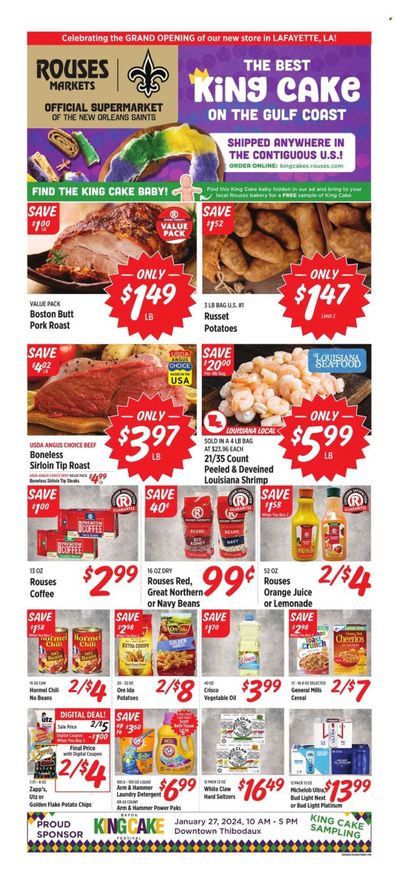 Rouses Markets (MS) Weekly Ad Flyer Specials January 24 to January 31, 2024