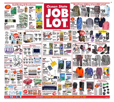 Ocean State Job Lot (CT, MA, ME, NH, NJ, NY, RI, VT) Weekly Ad Flyer Specials January 25 to January 31, 2024