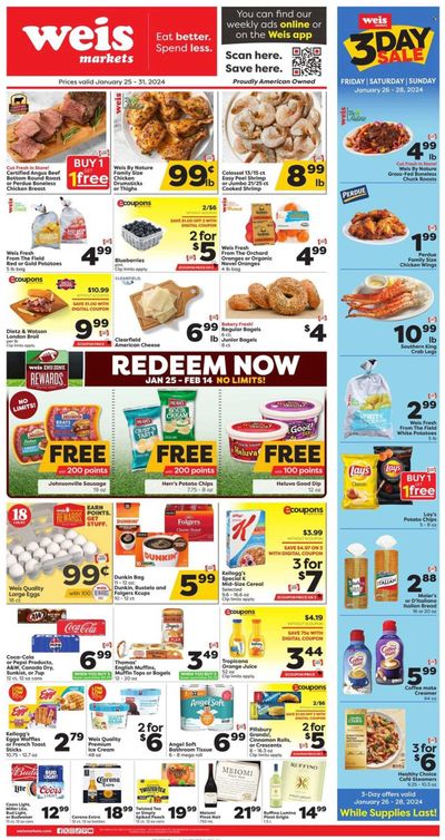 Weis (MD, NY, PA) Weekly Ad Flyer Specials January 25 to January 31, 2024