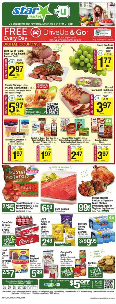 Star Market Weekly Ad Flyer Specials January 26 to February 1, 2024