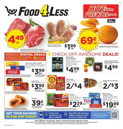 Food 4 Less (CA) Weekly Ad Flyer Specials January 31 to February 6, 2024