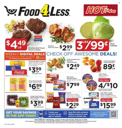 Food 4 Less (IL) Weekly Ad Flyer Specials January 31 to February 6, 2024