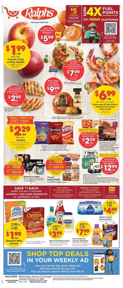 Ralphs (CA) Weekly Ad Flyer Specials January 31 to February 6, 2024