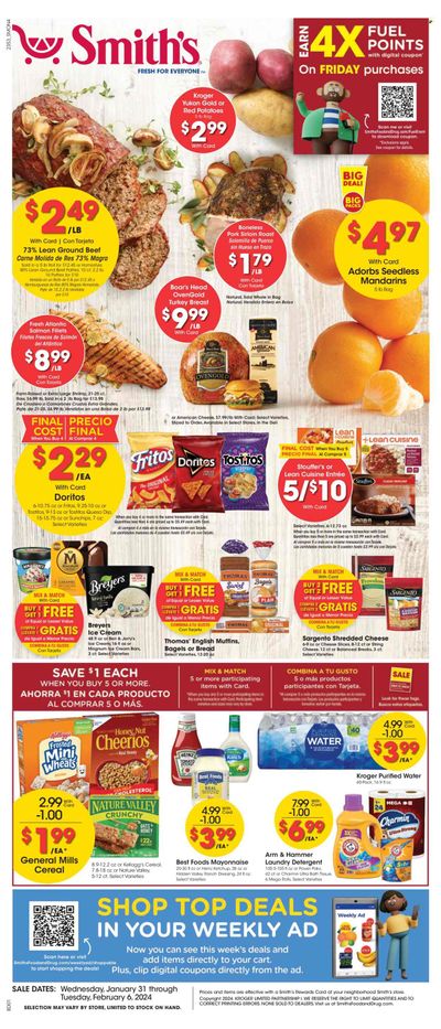 Smith's (AZ, ID, MT, NM, NV, UT, WY) Weekly Ad Flyer Specials January 31 to February 6, 2024