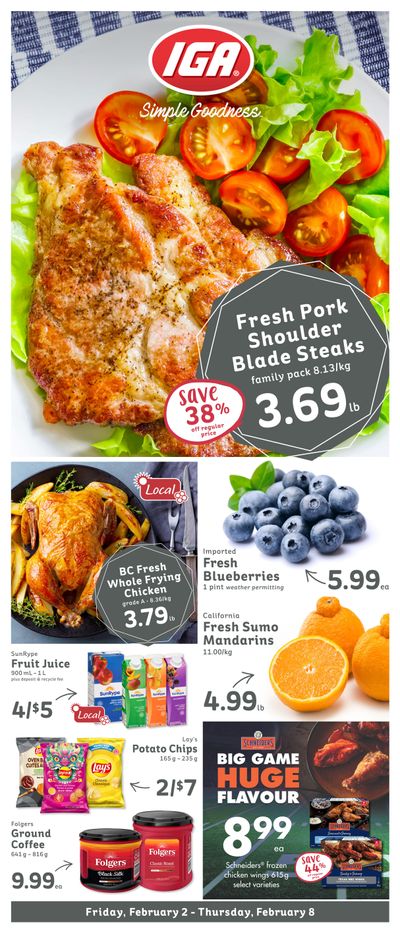 IGA Stores of BC Flyer February 2 to 8